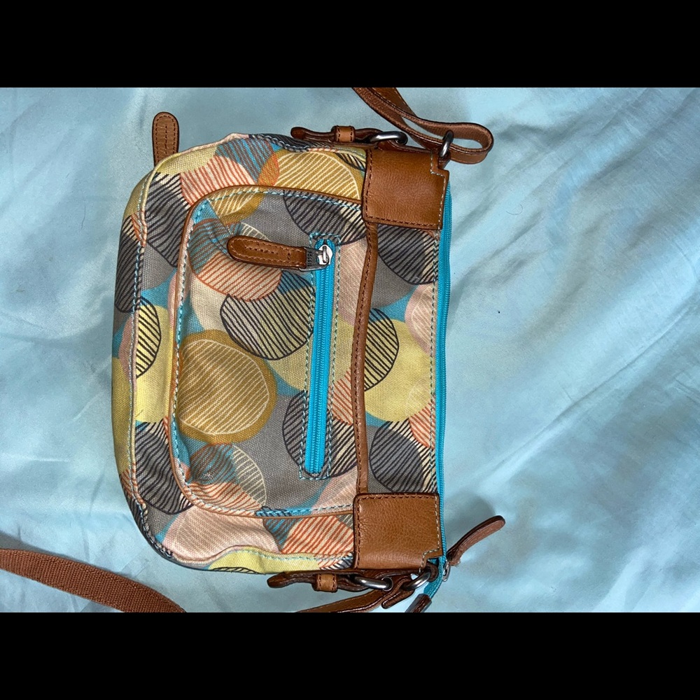 Fossil Multicolored Purse With Adjustable Strap - image 6